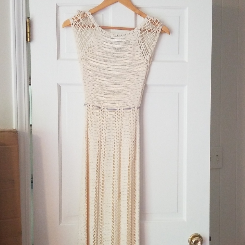 NWT EXPRESS Crochet Maxi Dress XS - Picture 2 of 7